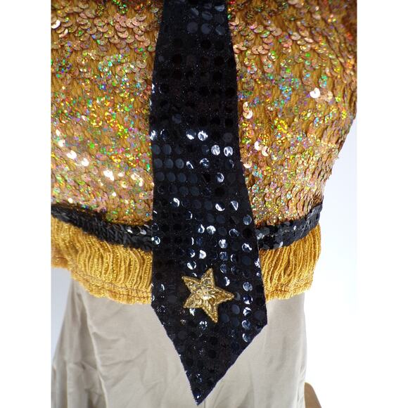 Dance Costume Weissman 540A Medium Adult Gold Jazz Sequin Bugle Boy Army Tap - Picture 4 of 9